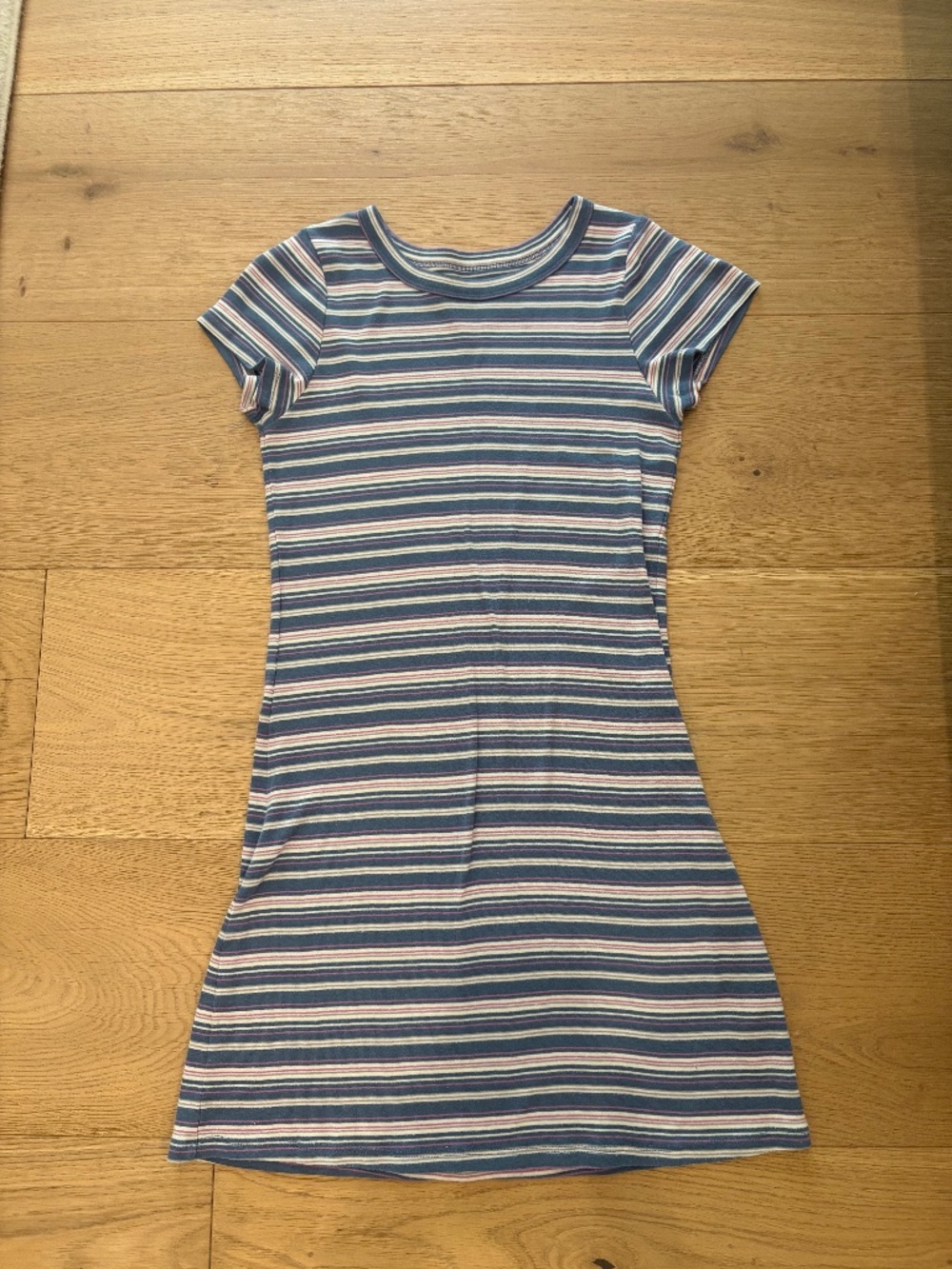 American Eagle Blue Striped T-Shirt Dress Short Sleeve XS